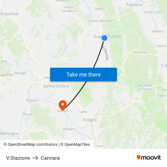 Station Street to Cannara map