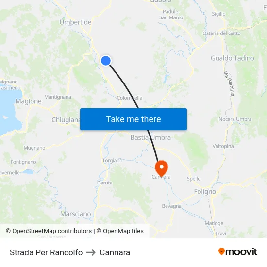 Strada Per Rancolfo to Cannara map