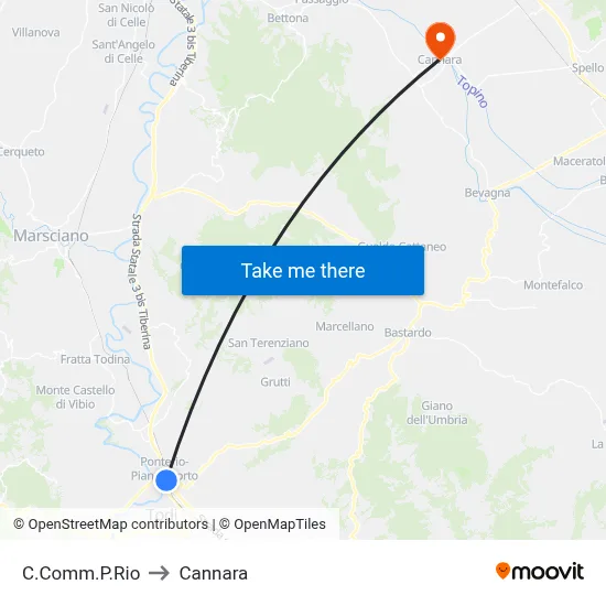 C.Comm.P.Rio to Cannara map