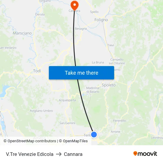 Tre Venezie Newsstand to Cannara map