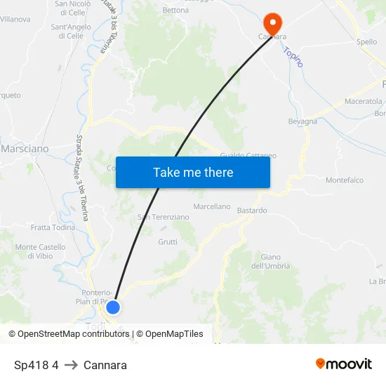 Sp418 4 to Cannara map