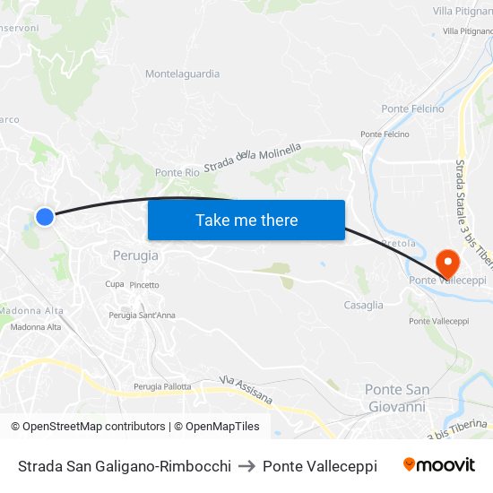 Strada San Galigano-Rimbocchi to Ponte Valleceppi map