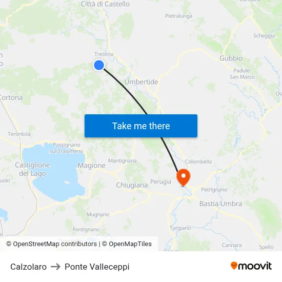 Shoe Repair to Valleceppi Bridge map