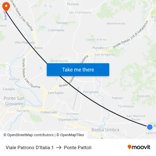 Patron of Italy Avenue 1 to Pattoli Bridge map