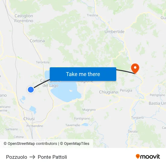 Pozzuolo to Pattoli Bridge map