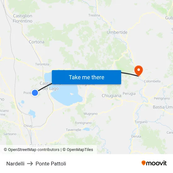 Nardelli to Pattoli Bridge map