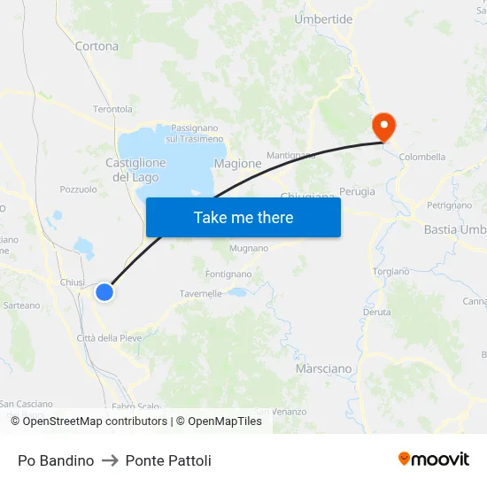 Po Bandino to Pattoli Bridge map