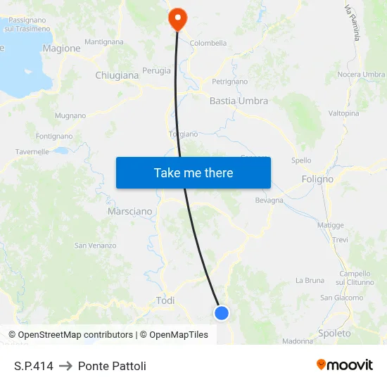 S.P.414 to Pattoli Bridge map
