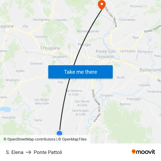 S. Elena to Pattoli Bridge map