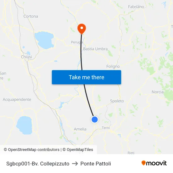 Sgbcp001-Bv. Collepizzuto to Pattoli Bridge map