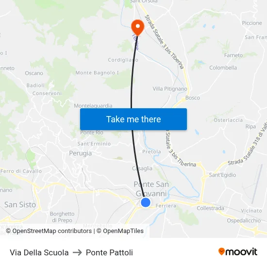 School Street to Pattoli Bridge map