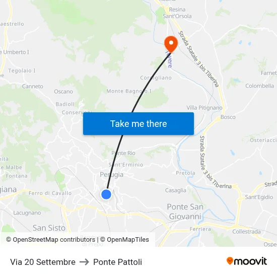 20 September Street to Pattoli Bridge map