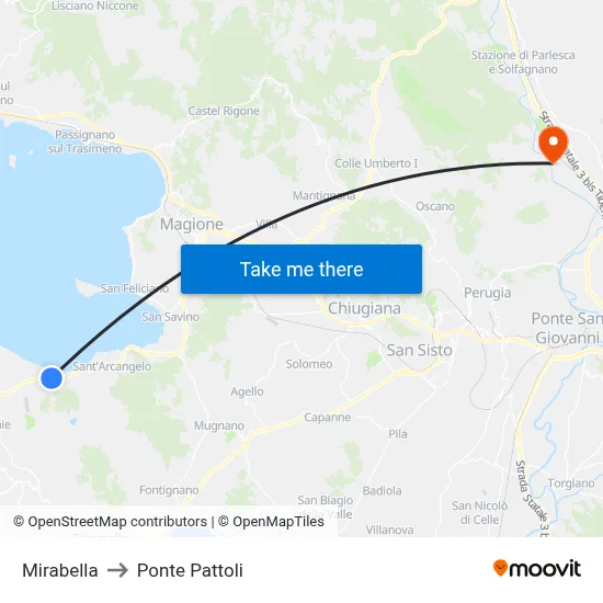 Mirabella to Pattoli Bridge map