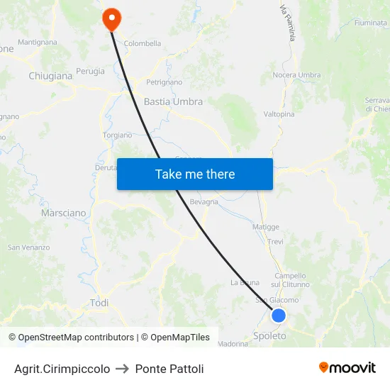 Agrit.Cirimpiccolo to Ponte Pattoli map