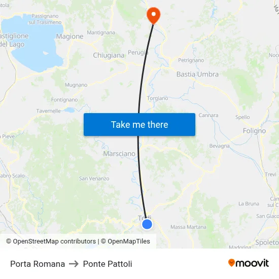 Roman Gate to Pattoli Bridge map