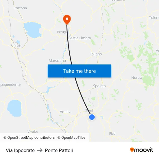 Hippocrates Street to Pattoli Bridge map