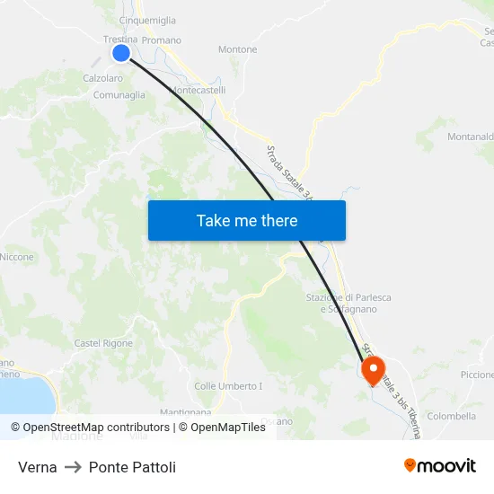 Verna to Pattoli Bridge map
