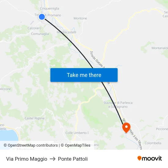 First of May Street to Pattoli Bridge map