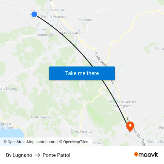 Lugnano Junction to Pattoli Bridge map
