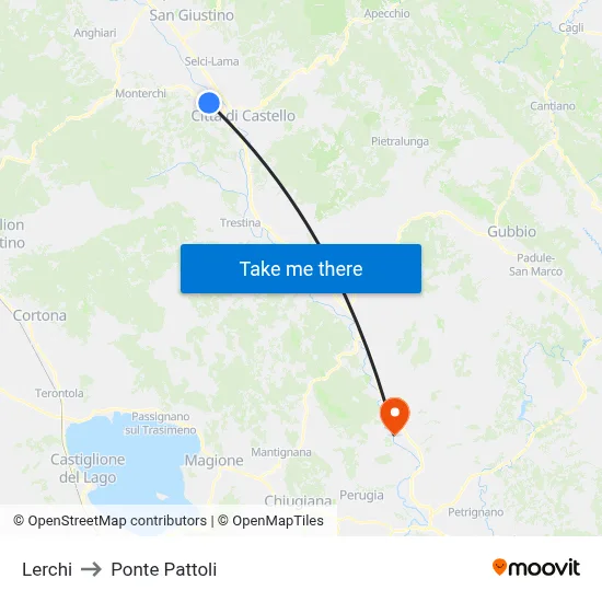 Lerchi to Pattoli Bridge map