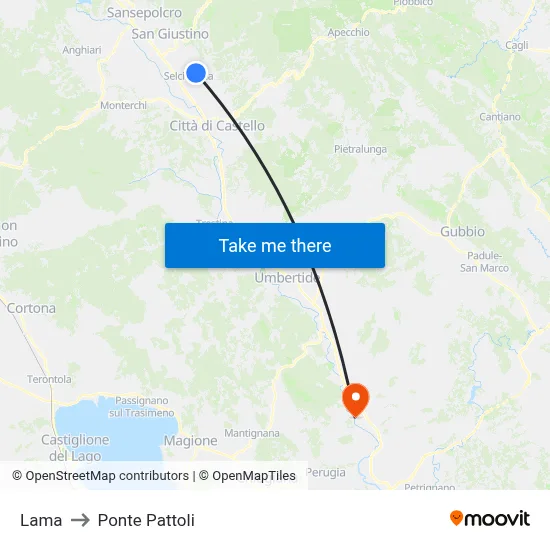 Lama to Pattoli Bridge map