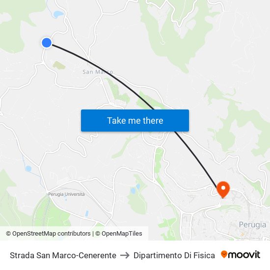 Strada San Marco-Cenerente to Dipartimento Di Fisica map