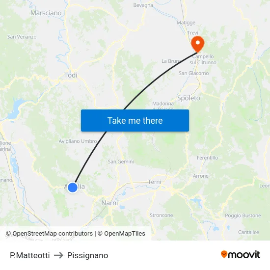 P.Matteotti to Pissignano map