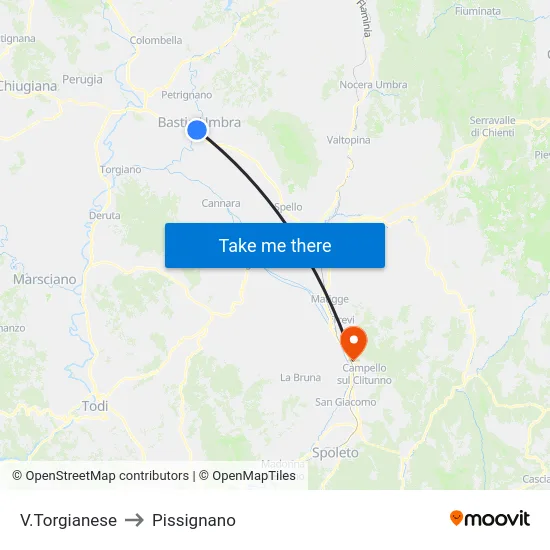 V.Torgianese to Pissignano map
