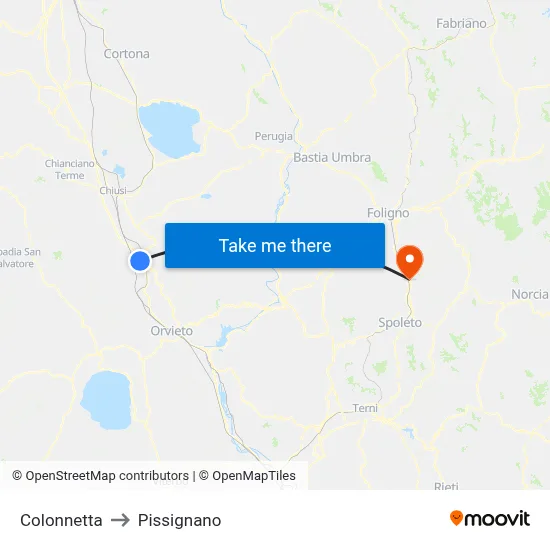 Small Column to Pissignano map