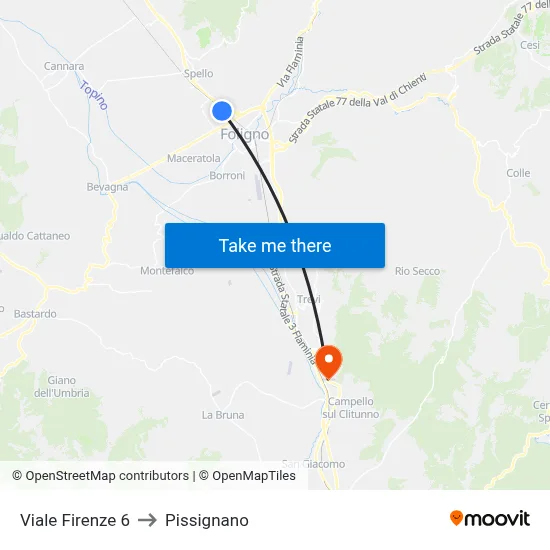 Florence Avenue 6 to Pissignano map