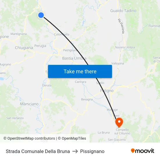 Strada Comunale Della Bruna to Pissignano map