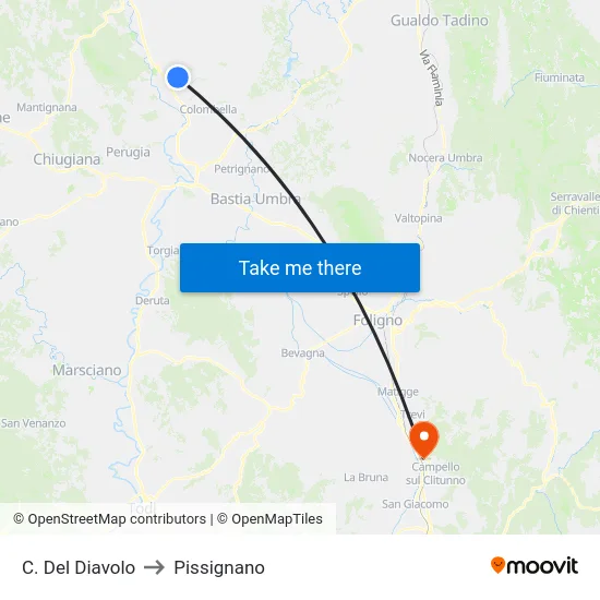 C. Del Diavolo to Pissignano map