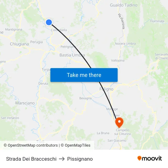 Strada Dei Bracceschi to Pissignano map
