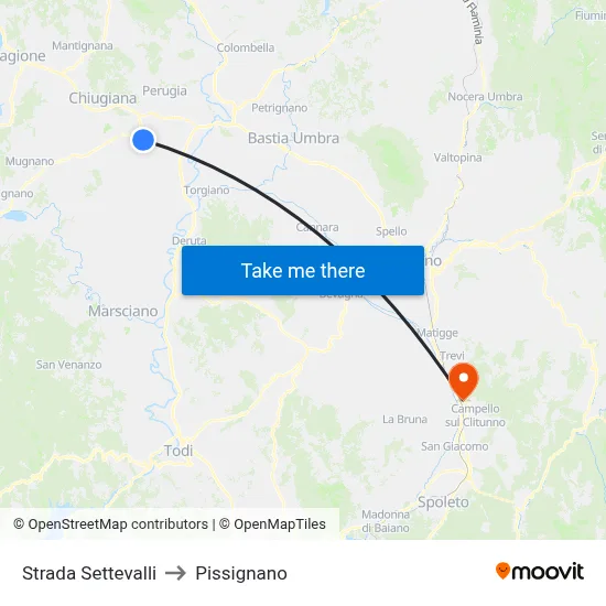 Strada Settevalli to Pissignano map