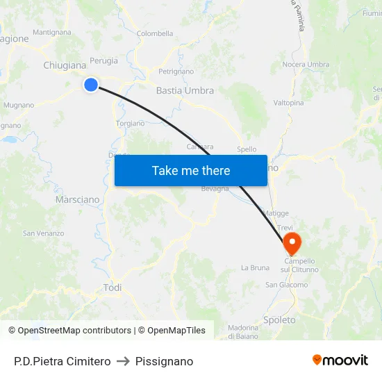 P.D.Pietra Cimitero to Pissignano map