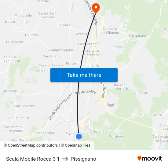 Scala Mobile Rocca 3 1 to Pissignano map