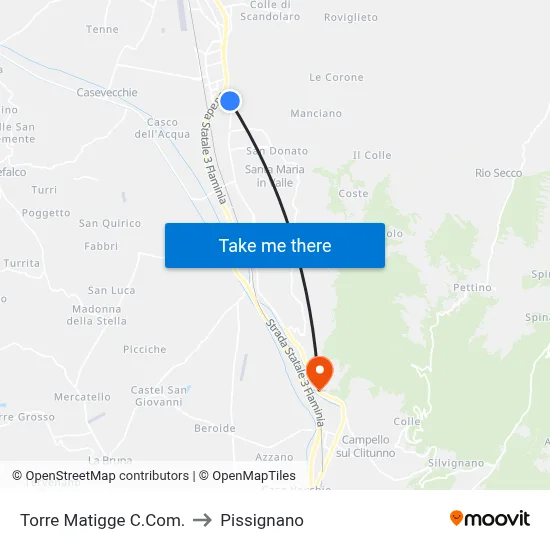 Torre Matigge C.Com. to Pissignano map