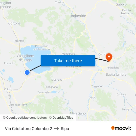 Via Cristoforo Colombo 2 to Ripa map