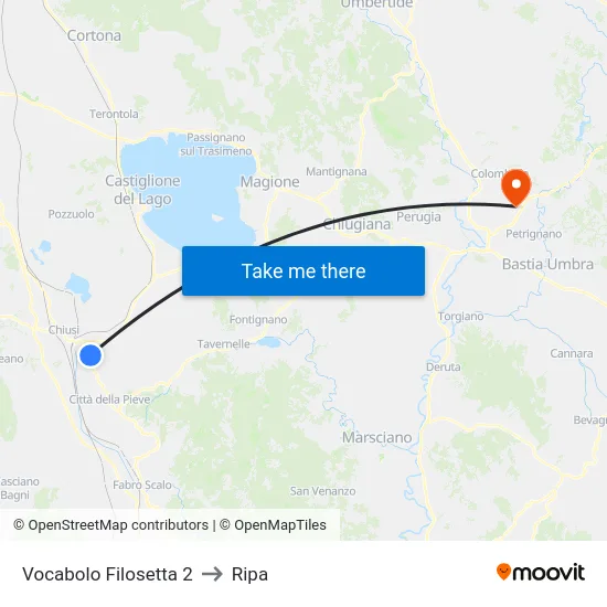 Vocabolo Filosetta 2 to Ripa map
