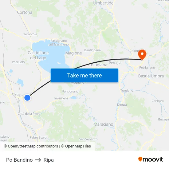 Po Bandino to Ripa map