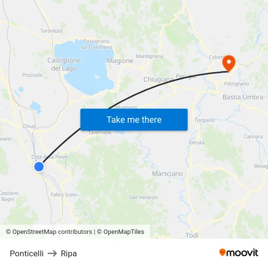 Ponticelli to Ripa map