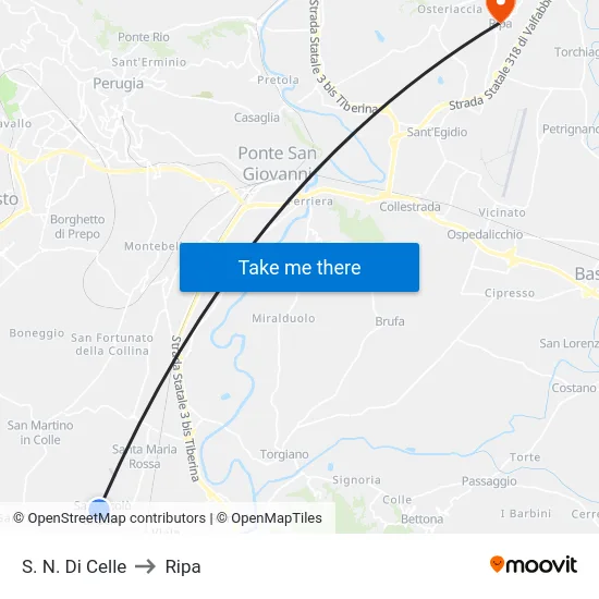 S. N. Di Celle to Ripa map