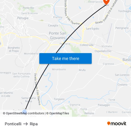 Ponticelli to Ripa map