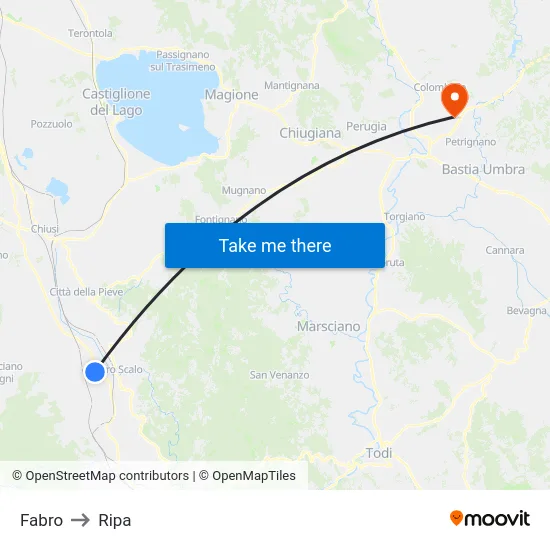 Fabro to Ripa map
