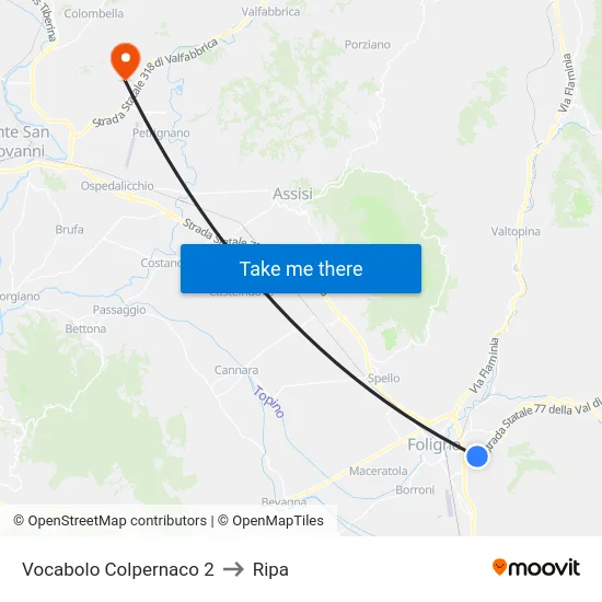 Vocabolo Colpernaco 2 to Ripa map