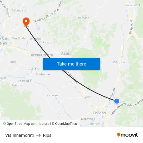 Lovers Street to Ripa map