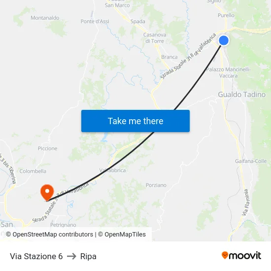 Via Stazione 6 to Ripa map