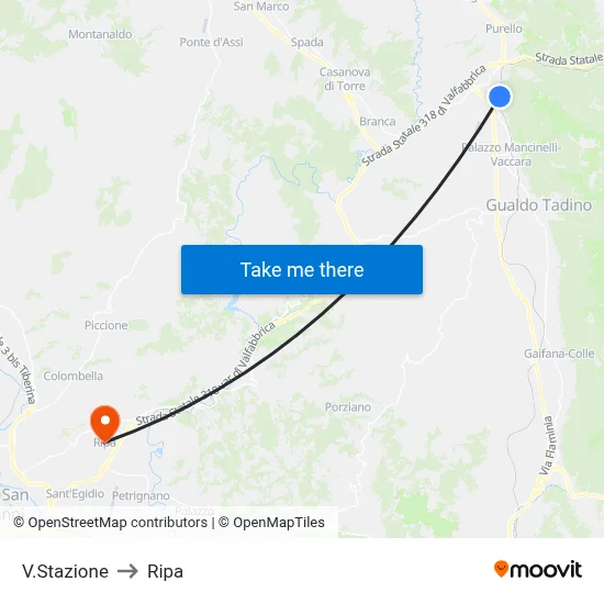 Station Street to Ripa map