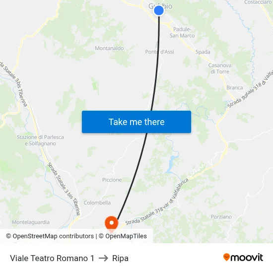 Roman Theater Avenue 1 to Ripa map