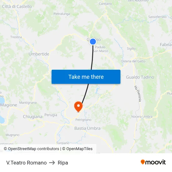 Via Teatro Romano to Ripa map